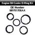 5pcs Engine Oil Cooler O-Ring Kit Fit for Fit for Dodge Ram Jeep Chrysler 3.6L 68191356AA Black...