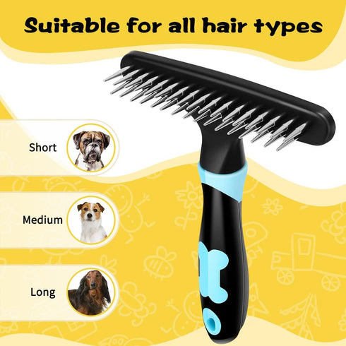 Pet Hair Remover, Portable Dog Cat Hair Remover Lint for Hairball, Fuzz, Carpet Restoration, Carpet Rake, Carpet Groomer Rake, Shag Rug Rake, Hair...