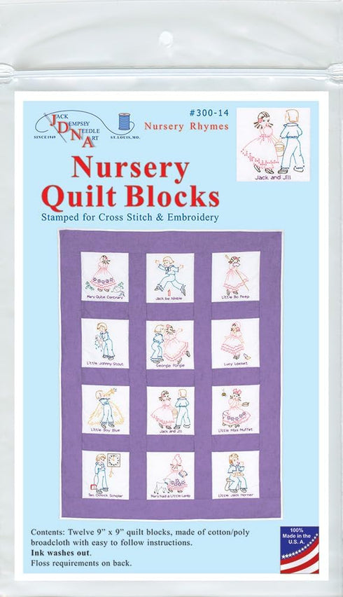 Jack Dempsey Needle Art Nursery Rhymes Nursery Quilt Blocks...