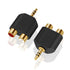 ANDTOBO 3.5 mm TRS to Dual RCA F (2-Pack), 3.5mm Stereo Male to Dual RCA Female Audio Breakout Adapter...