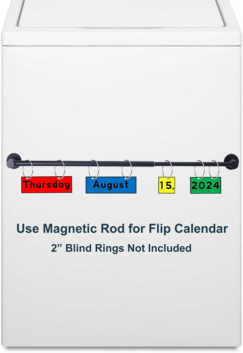 Adjustable Magnetic Towel Bar Holder for Refrigerator, Magnet Classroom Flip Calendar Chart Rod for Whiteboard, Fridge Top Guard Rack Stop Items f...