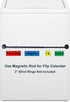 Adjustable Magnetic Towel Bar Holder for Refrigerator, Magnet Classroom Flip Calendar Chart Rod for Whiteboard, Fridge Top Guard Rack Stop Items f...