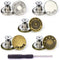 5 Styles Replacement Jeans Buttons, 15 Sets 17mm No-Sew Nailess Removable Metal Jeans Button Replacement Repair Combo Thread Rivets and Screwdrive...