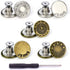 5 Styles Replacement Jeans Buttons, 15 Sets 17mm No-Sew Nailess Removable Metal Jeans Button Replacement Repair Combo Thread Rivets and Screwdrive...