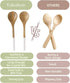 Folkulture Salad Servers or Salad Tongs, Wooden Utensils for Serving Salad, 12-inch Spoon and Fork Set, Mango Wood, White...