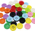 AKOAK 50 Pcs/Set 20mm DIY Button Colorful Candy Color Four-Eye Children's Clothing Buckle Work Clothes Button (Fluorescent Green)...