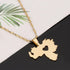 Huangshanshan Stainless Steel Venezuela Map Pendant Necklace Gold Color Jewelry Venezuelan Jewelry...
