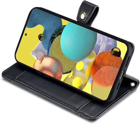 Asuwish Phone Case for Samsung Galaxy A51 5G/A 51 5G UW Verizon Wallet Cover and Screen Protector Zipper Leather Flip Credit Card Holder Slot Stan...