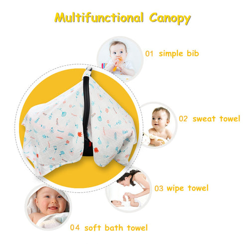 Breathable Cotton Muslin Canopy Car Seat Cover for Girls and Boys,Hot air Balloon(Cotton)...
