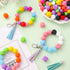131 PCS Silicone Beads for Keychain Making Kit,12mm 15mm Round 14mm Polygonal Rubber Beads Multicolor Bulk Silicone Loose Beads for DIY Necklace B...