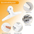Extra Large Bulldog Clips White - Coideal 2 PCS 20cm Jumbo XL Bull Binder Paper Clip Clamps for Office School Drawing (7 7/8 Inch)...