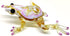 Frog Miniature Figurines Animals Hand Blown Color Glass Art Collectible Gift Decorate 3" (Yellow Purple)...