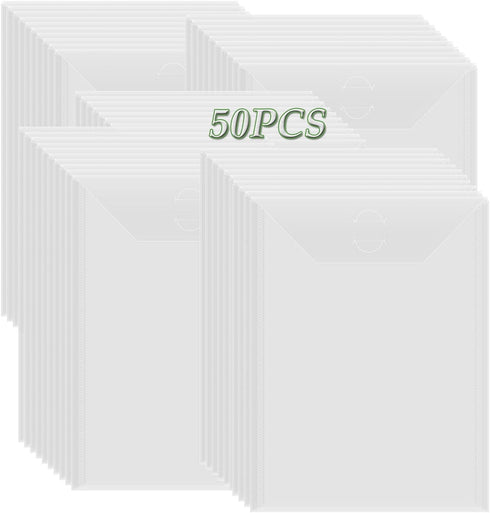 50 Pcs 7x9.4inch Stamp & Die Storage Pockets Resealable Clear Plastic Seal Bags Storagefor Cutting Dies Stamp Crafts for DIY Scrapbooking Paper Ca...