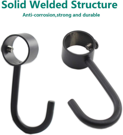 Stainless Steel Closet Rod Hooks, Heavy Duty Utility Hooks for Hanging Pots,Pans,Mugs,Towels,Oven Mitts,Adjustable J Typed Kitchen Hooks Fit for 2...