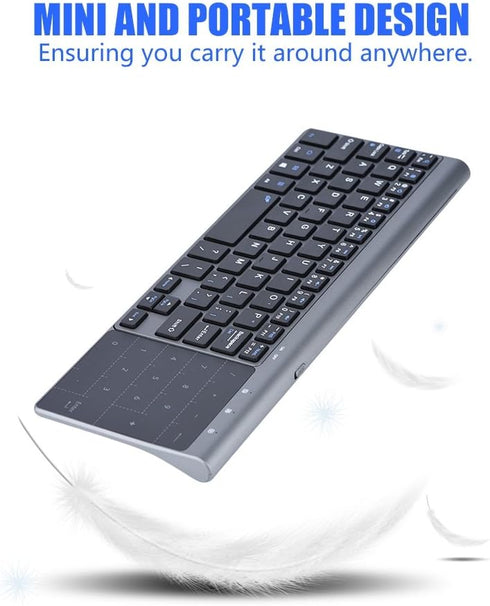 2.4Ghz Mini Wireless Keyboard with Touchpad Numeric Keypad Portable Ultrathin Remote Keyboard Mouse Combo...