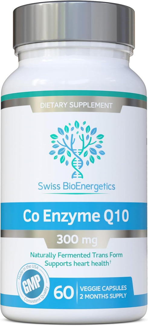 Co Enzyme Q10 CoQ10 300mg 60 Capsules - Superior Naturally Fermented Trans Form...