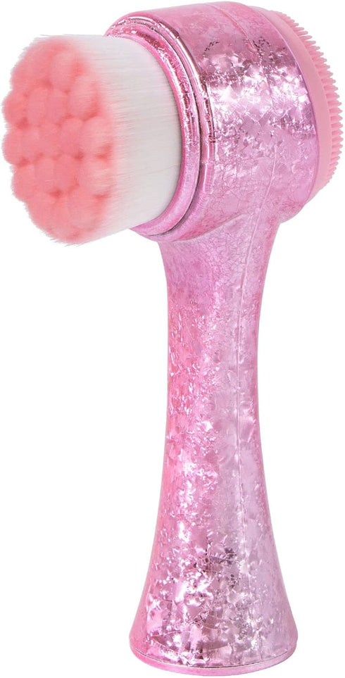 Face Brush 2 in 1, Facial Cleansing Exfoliating Brush with Ultra Fine Soft Bristles for Pore Deep Cleansing Silicone Double Side Face Wash Scrub B...