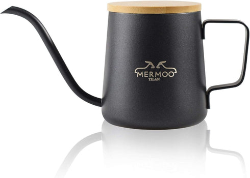 MERMOO YILAN Gooseneck Kettle Pour Over Coffee Kettle with Lid 350ml Stainless Steel Kettle Hand Drip Coffee Pot Long Narrow Coffee Pitcher Jug?bl...