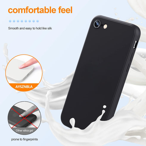 for iPhone SE 3nd Generation Case 2022,iPhone SE 2020 Case,iPhone 7/8 case Liquid Silicone Gel Rubber Phone Case,Non-Slip Ultra Slim Protective Co...