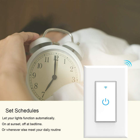 Smart Light Switch, WiFi Switch Touch Wall Switch 1 Gang, Compatible with Alexa Google Home......