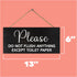 JennyGems Sensitive Plumbing Bathroom Sign, Do Not Flush Except Toilet Paper Sign, for Septic System, Vacation Rentals, RV and Cabins, Businesses,...