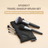 Travel Makeup Brush Set 5 Pcs| Essential Face & Eye Makeup Brush Set | Portable Makeup Brush Set for Travel | Makeup Pouch & Brush Cover Included...