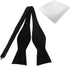KOOELLE Mens Premium Silky Bowties Tuxedo Solid Colors Bow Ties & Pocket Square Set...