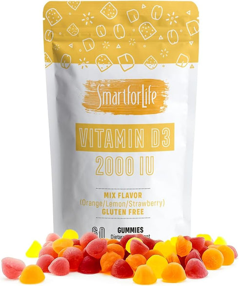 Smart for Life Vitamin D3 Gummies - High Absorption Vitamin D3 - Great for Immune Support & Bone Strength - Vitamin D Gummies for Adults or Kids -...