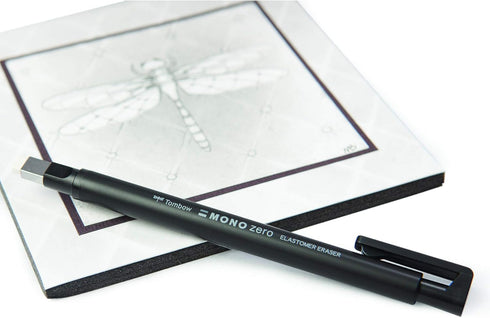 Tombow Holder Eraser, Mono Zero Round Sharpe Black (EH-KUR11)...