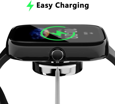 Screen Protector for Amazfit Bip 3/Bip 3 Pro Smartwatch, 2-Pack Hard PC Bumper Full Face Cover Protective Case Accessories for Amazfit Bip 3/Bip 3...