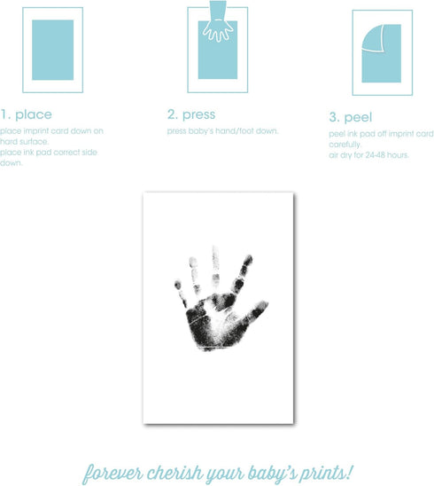 Clean-Touch Babyprint Ink Pad, No Touch Ink Pad for Baby, Handprint or Footprint Keepsake, Black Ink...