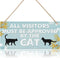 TOARTi Funny Cat Wood Sign 12.5x25cm Cat Gift for Cat Lover Gifts Black Cat Wooden Plaque Lovely Black Cat Room Decor Cat Door Sign Funny Cat Gift...