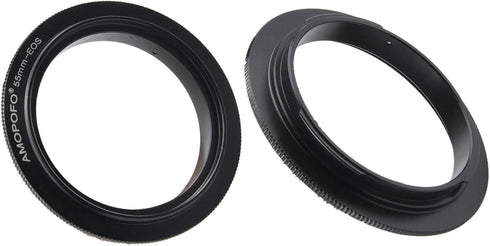 55mm Macro Lens Reverse Ring Compatible with for EF 90D 80D 70D 60Da 60D 50D 40D 30D T6 T7 T5 SL3 SL2 T8i T7i T6i T6s T5i with EF-S 18-55mm Kit Le...