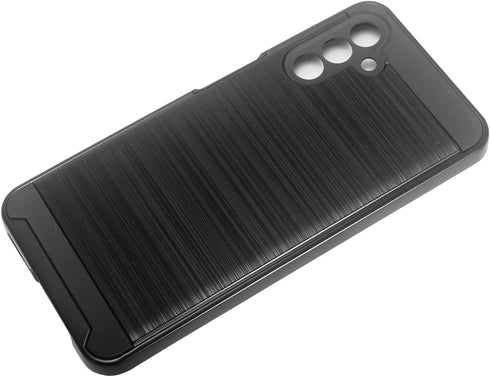 for Samsung Galaxy A13 5G (SM-A136), Galaxy A04S (SM-A047) - Brushed Style Defender Hard Phone Case - CS3 Black...