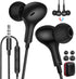 Wired Earbuds Noise Cancelling 3.5mm Headphones for PC School Computer, Ear Buds Wired with Mic Magnetic Plug in Earphones Corded for Samsung A25 ...
