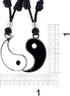 BlueRica Yin and Yang (Couple) Set on Adjustable Cord Necklaces...