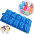 4 Pcs Silicone Numbers Alphabets Trays Molds, FineGood 26 letters & Numbers Candy Mould Biscuit Chocolate DIY Baking Pans Ice Cube Making Trays -g...