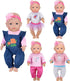 Doll Clothes 4 Sets Doll Fashion Outfits Fit for 43 cm New Born Baby Dolls 14-16-17 Inch Baby Dolls 15 inch Dolls 18 inch Dolls?No Doll...