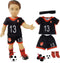 18 Inch Doll Clothes - Team USA 6 Piece 18" Doll Soccer Uniform Fits 18 inch Doll, includes Headband,Shirt,Shorts, Socks,Shoes and Football...