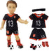 18 Inch Doll Clothes - Team USA 6 Piece 18" Doll Soccer Uniform Fits 18 inch Doll, includes Headband,Shirt,Shorts, Socks,Shoes and Football...
