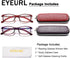 EYEURL Blue Light Blocking Readers for Women - 2 Pair Ladies Computer Reading Glasses +1.25 Stylish Rectangular Frames Blue Ray Eyeglasses...