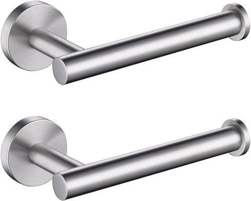 Toilet Paper Holder SUS304 Stainless Steel Round Size Brushed Nickel 2 Pack...