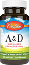 Carlson - A & D, 10000 IU (3000 mcg RAE) Vitamin A, 400 IU (10 mcg) Vitamin D3, Vision Support, Skin Health, 300 Soft Gels...