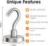 Magnetic Hooks Heavy Duty, 100 lbs Strong Hooks for Hanging, Magnet with Hook for Cruise, Grill, Fridge, Pack of 8......