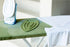 Brabantia Silicone Heat-Resistant Steam Iron Parking Pad (Calm Green) Protective Rest Holder for Hot Iron, Ironing Board Saver, Anti Burn Accessor...