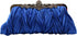 Tngan Women Pleated Satin Clutch Bride Purse Elegant Rhinestone Evening Bag Banquet Party Handbag...