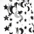 Cheerland Black Silver Moon Decoration Star and Gothic Summerween Decor Garland for Grunge Birthday Halloween New Year Eve Party Twilight Star Ban...