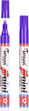 Purple Paint Pens,2 Count Permanent Paint Pens,Medium Tip Oil-Based Paint Pens,Waterproof & Quick Dry,Never Fade,Markers Pens For Rock,Plastic,Gla...