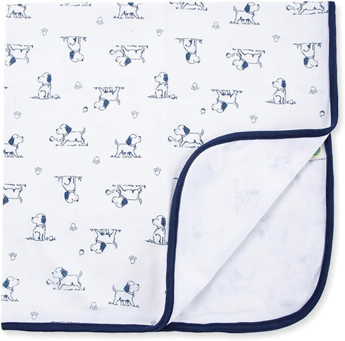 Little Me Blankets for Baby Boys' Puppy Toile Swaddling Receiving Blanket...