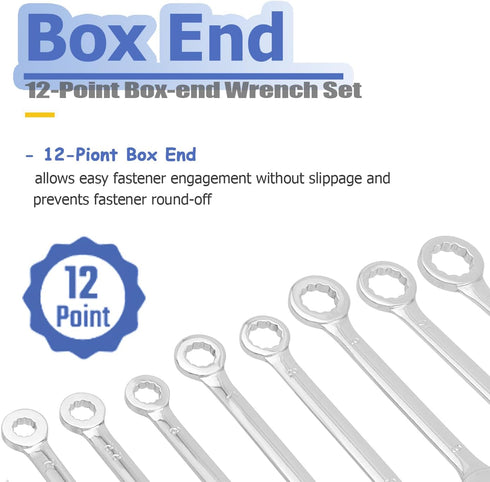 Mesee 10 Pieces Mini Combination Wrench Set Metric Small Ignition Wrenches 4-11mm Open and Box End Wrench Set Dual-Use Spanner Hand Repair Tool fo...